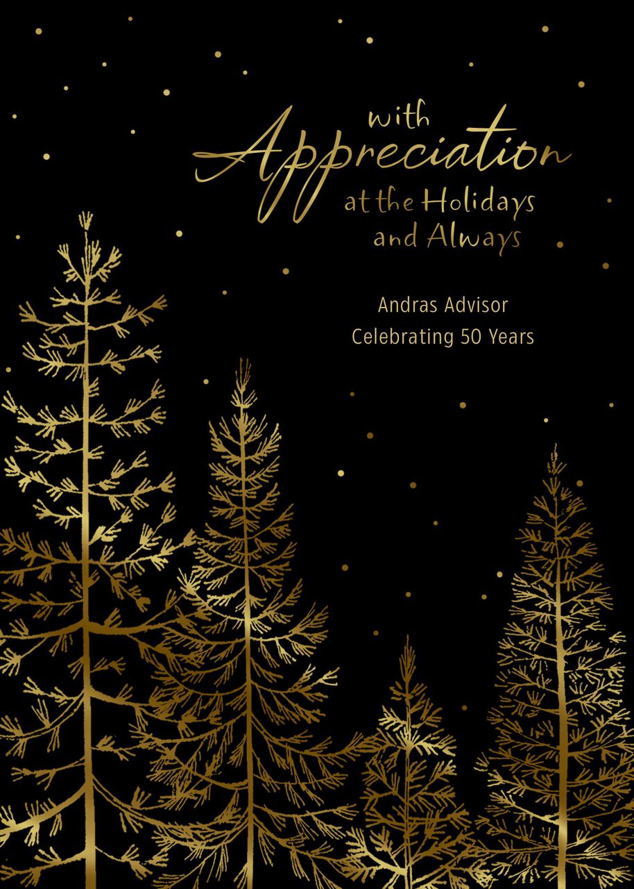 Glistening Pine Forest Customizable Holiday Card