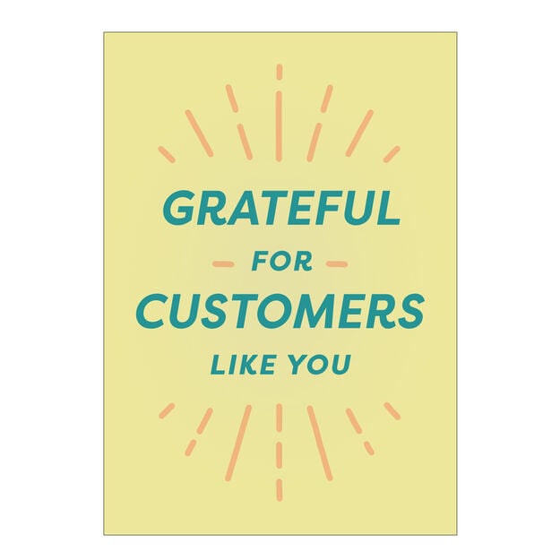 Grateful for Customer Appreciation Card