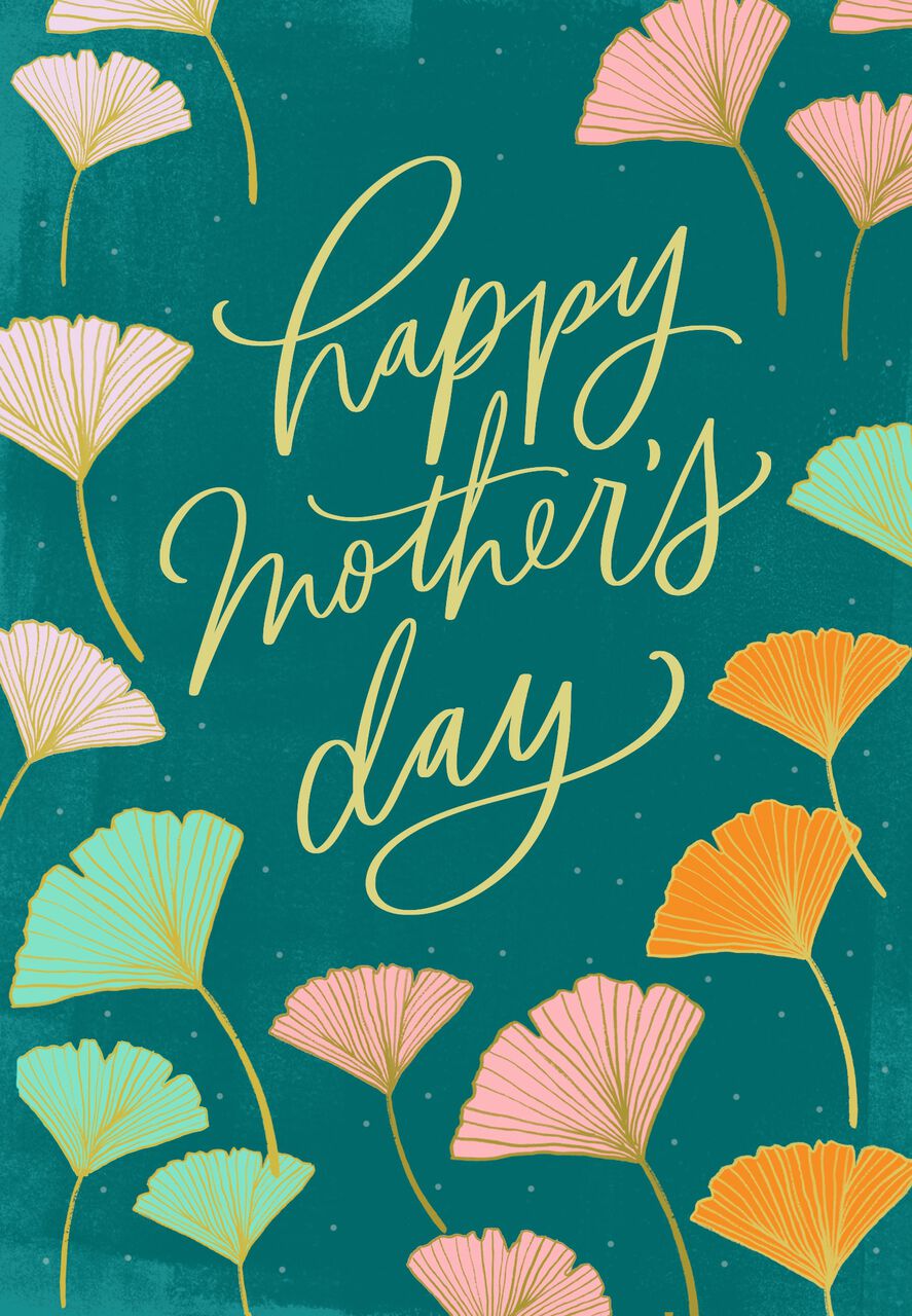 Colorful Ginkgo Leaves Happy Mother's Day Card