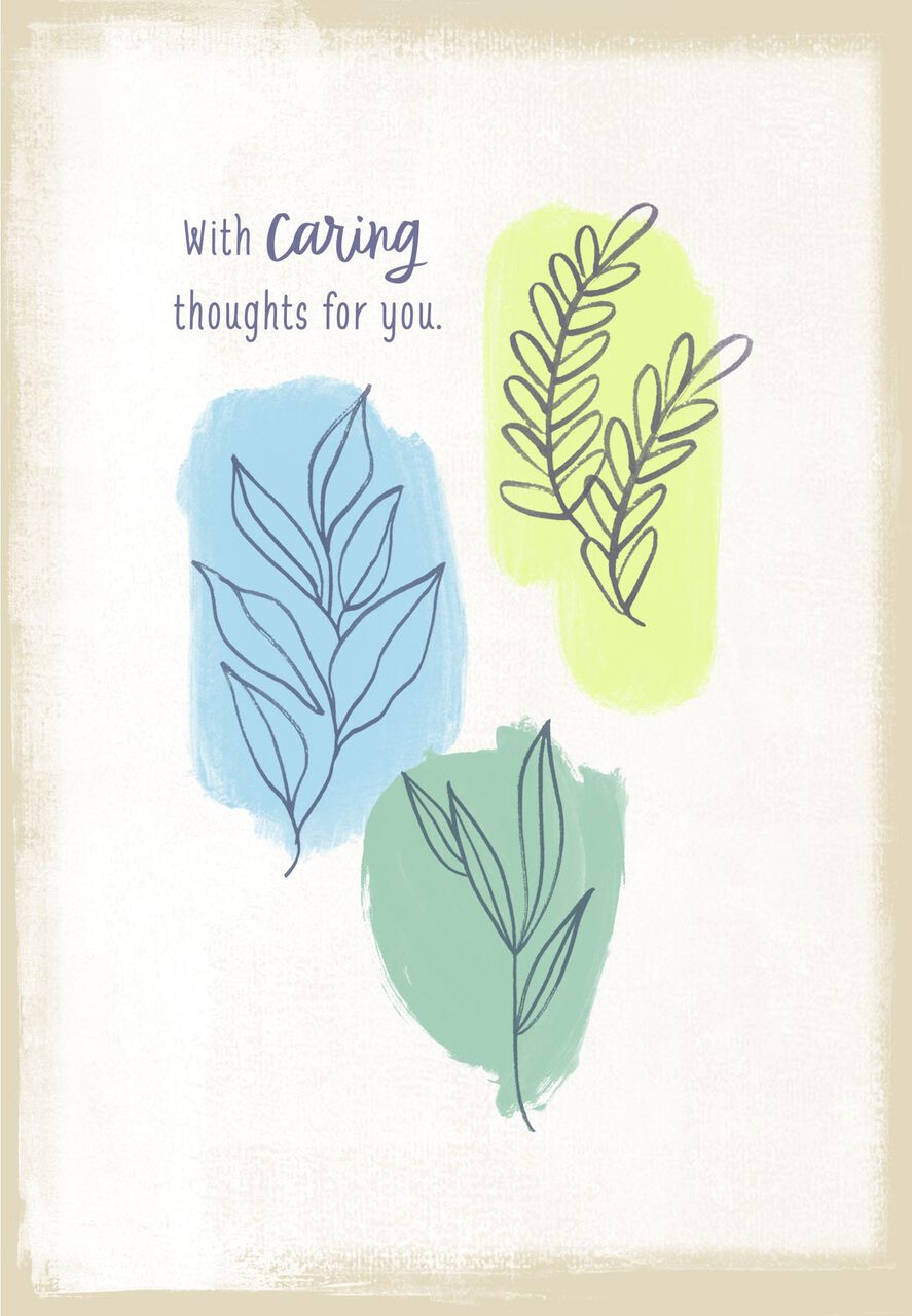Color Block Botanicals Caring Thoughts Card