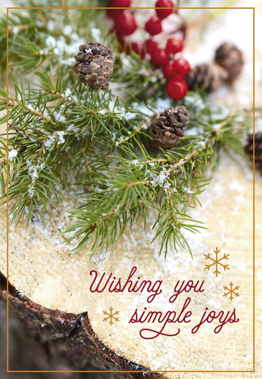 Spruce, Berries & Simple Joys Holiday Card