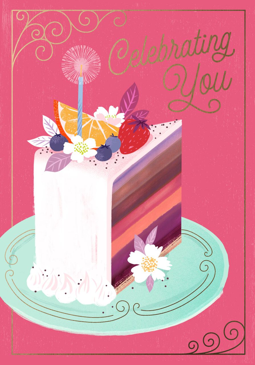 Celebrating You Layer Cake Birthday Card