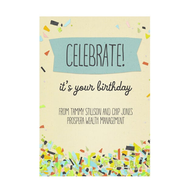 Celebration Confetti Birthday Card