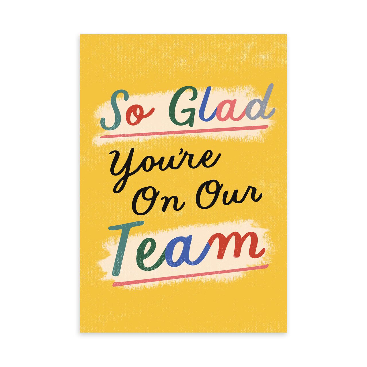 Bright Yellow Glad on Team Employee Appreciation Card Hallmark Business