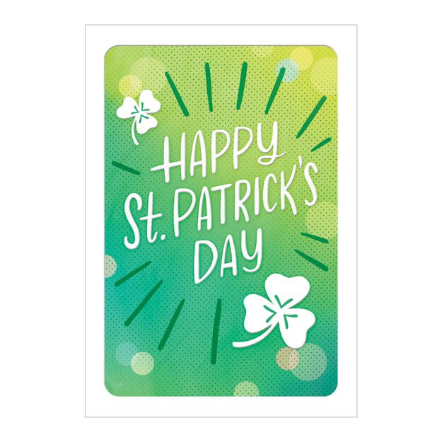 Shamrocks on Green Happy St. Patrick's Day Card