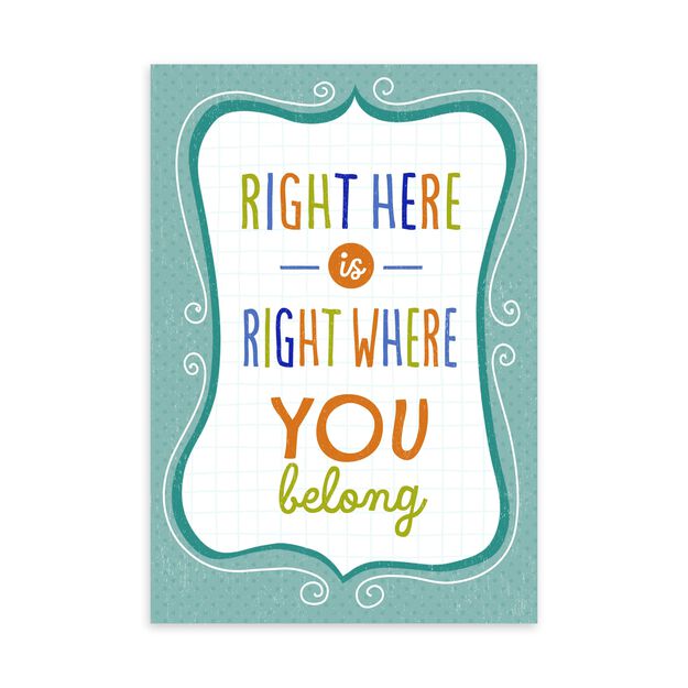 Where You Belong Welcome Card
