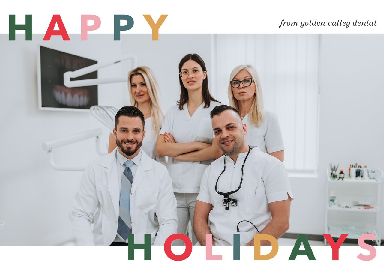 Colorful Letters Happy Holidays Photo Card