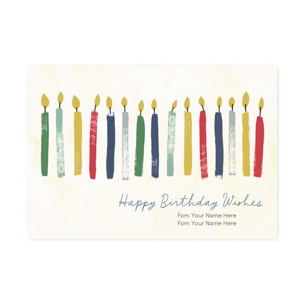 Stamped Candles Birthday Card