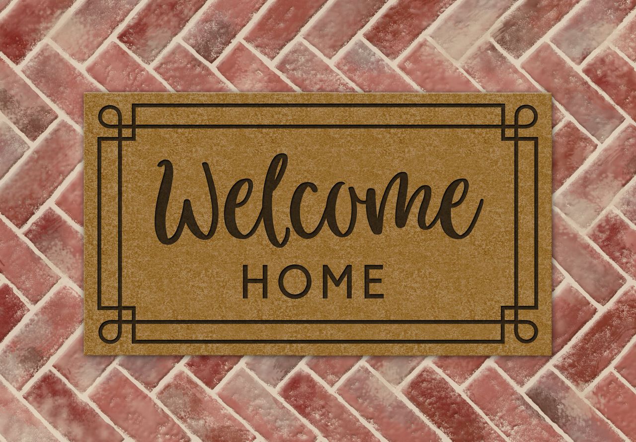 Door Mat Welcome Card