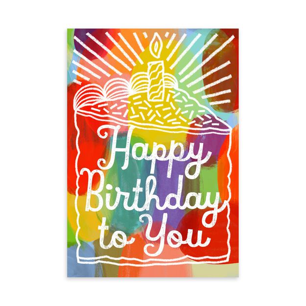 Colorful Cake Birthday Card