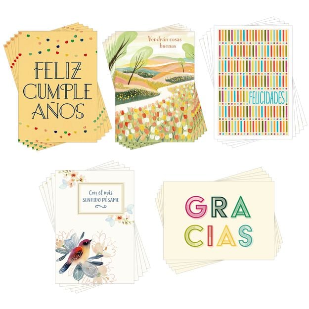 All Occasions Assorted Spanish Greeting Cards 25 Pack