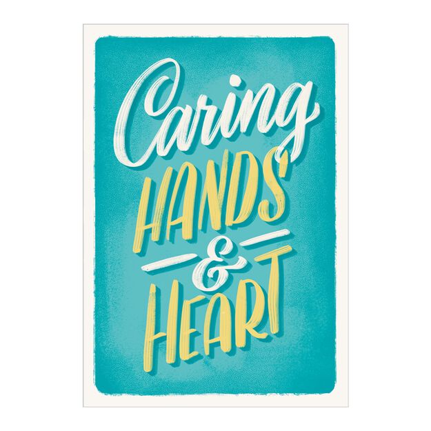 Caring Hands & Heart Healthcare Worker Appreciation Card