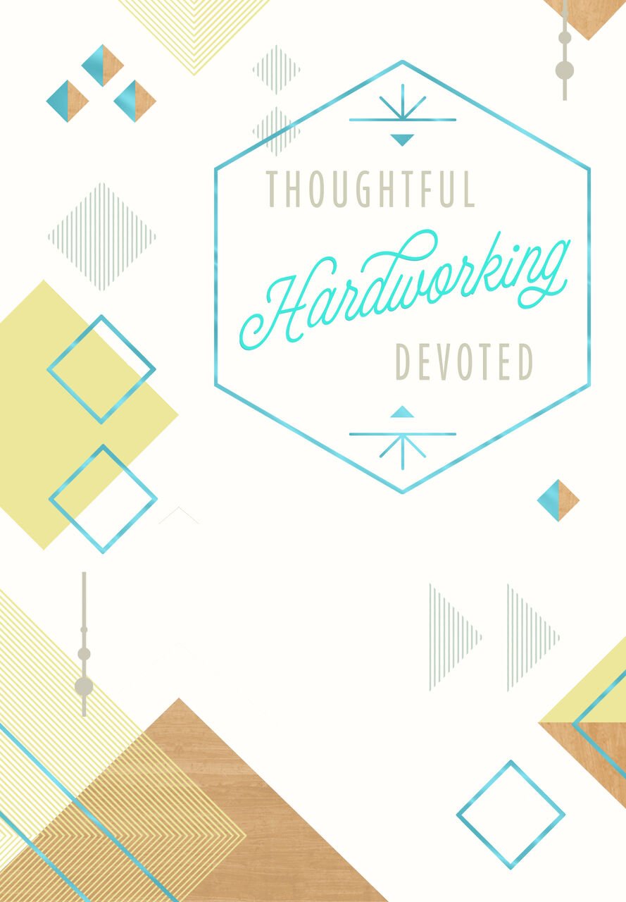 Geometric Pattern Elevated Employee Appreciation Card