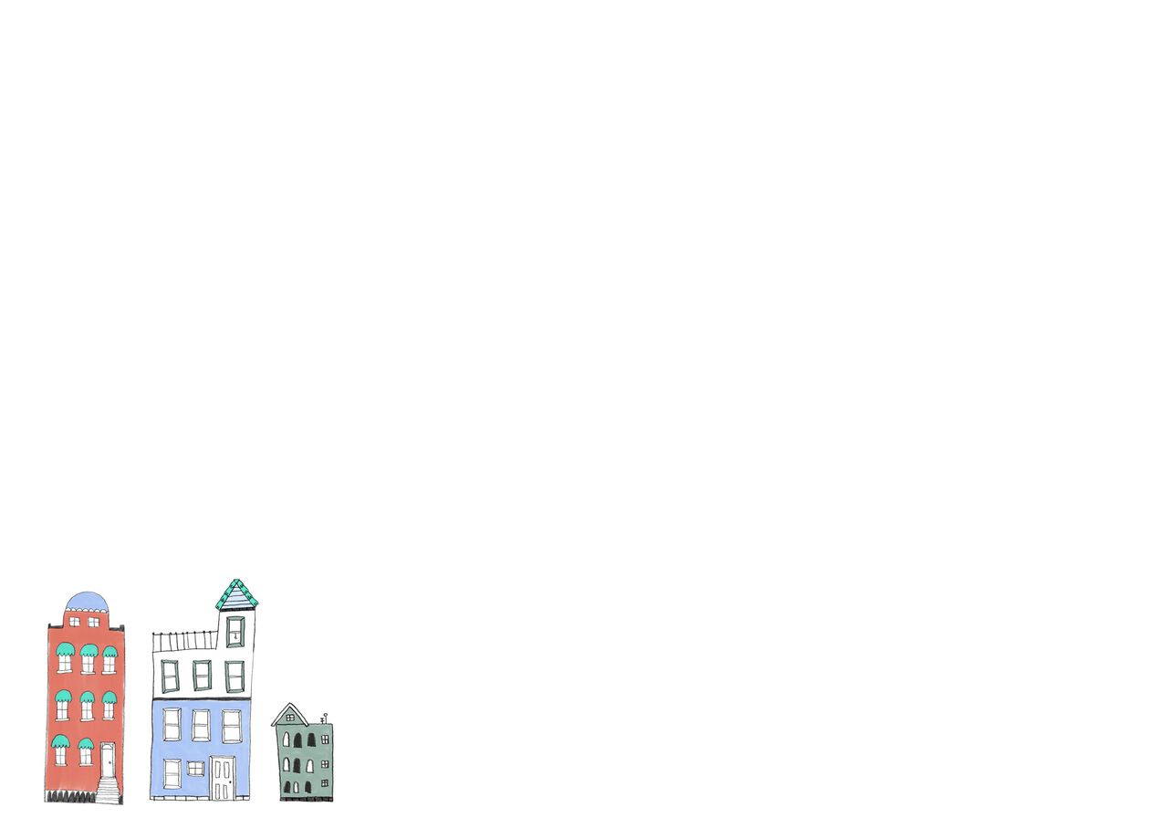 Town Illustration Home Anniversary Card