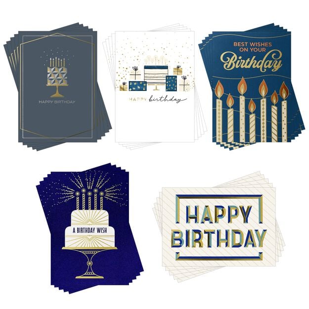 Premium Collection Assorted Birthday Cards 25 Pack