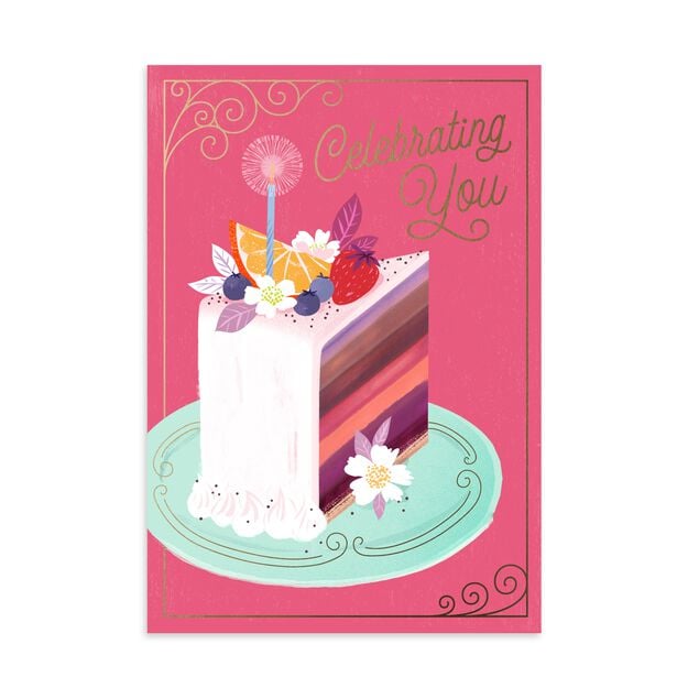 Celebrating You Layer Cake Birthday Card