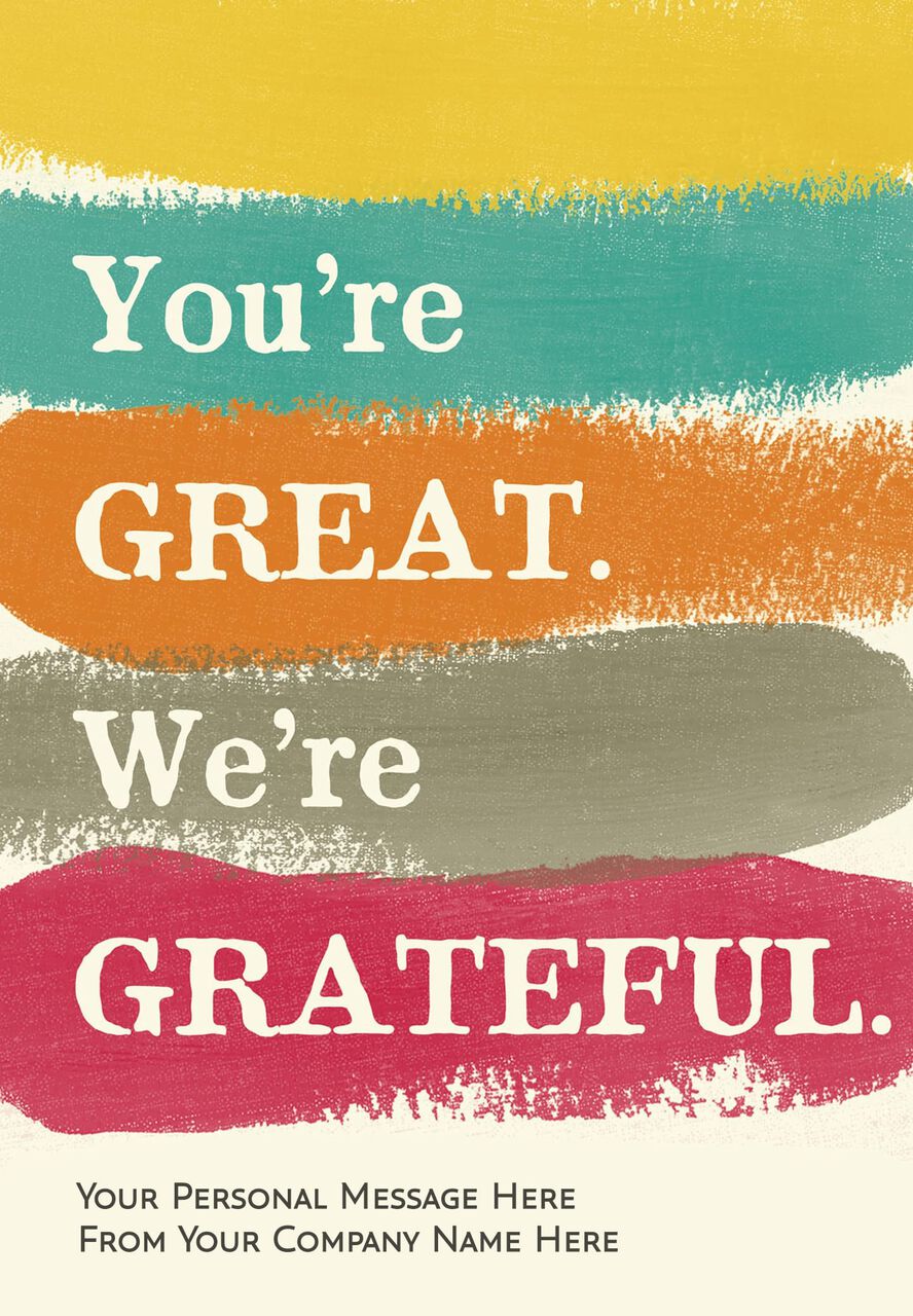 Great & Grateful Customizable Cover Appreciation Card