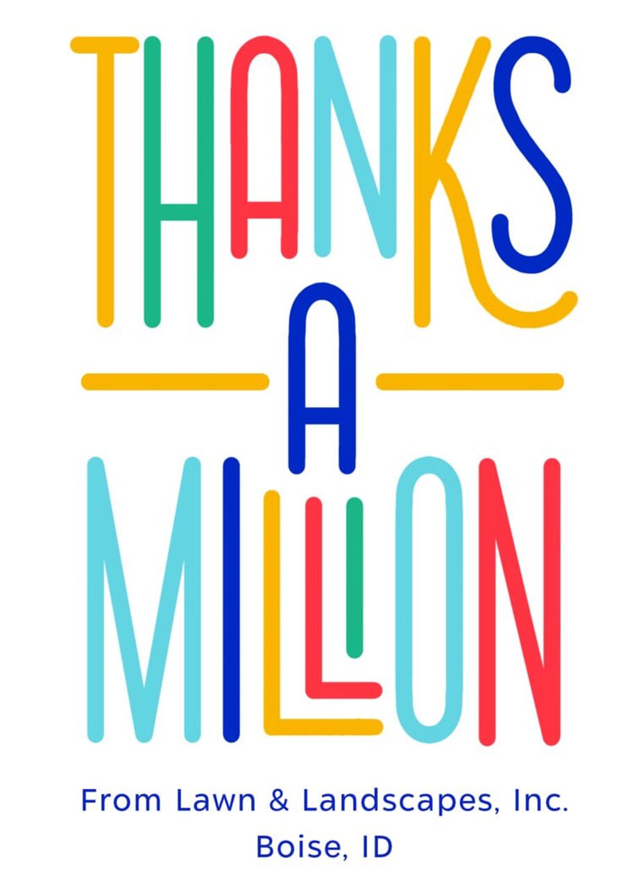 Thank You Card Thanks A Milion! Thank You Card Thanks A Milion!