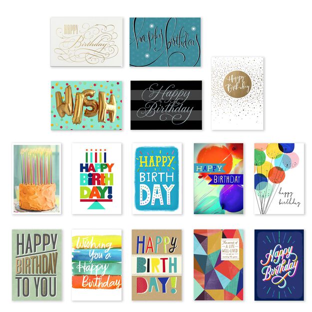 Classic & Casual Assorted Birthday Cards 75 Pack