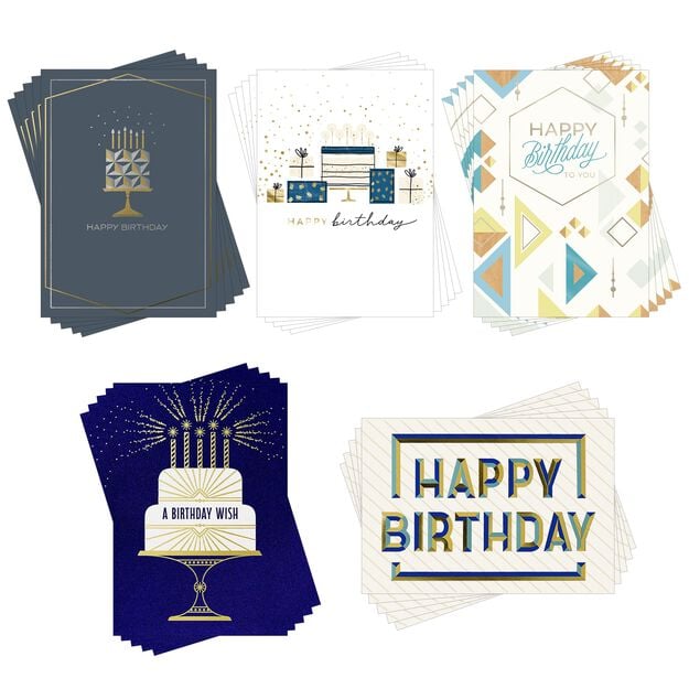 Premium Collection Assorted Birthday Cards 25 Pack