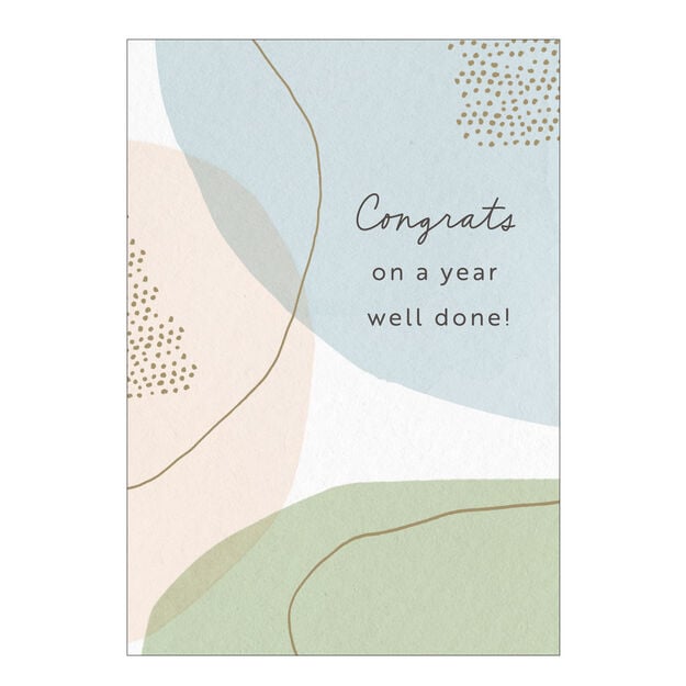 Abstract Design Work Anniversary Card