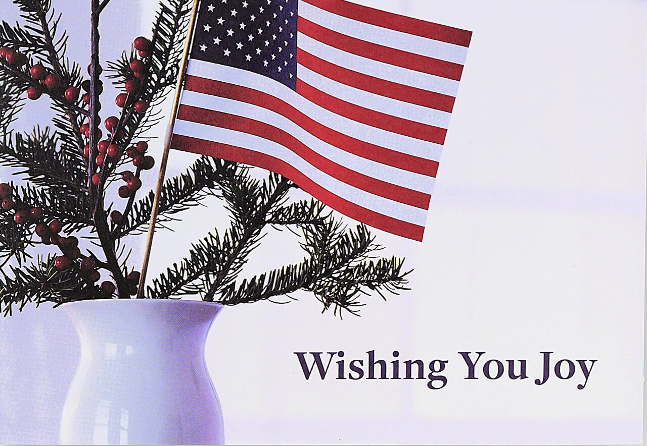 Wishing you Joy Holiday Patriotic Card