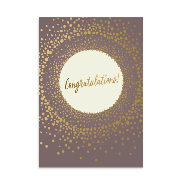 Gold Confetti Congratulations Card