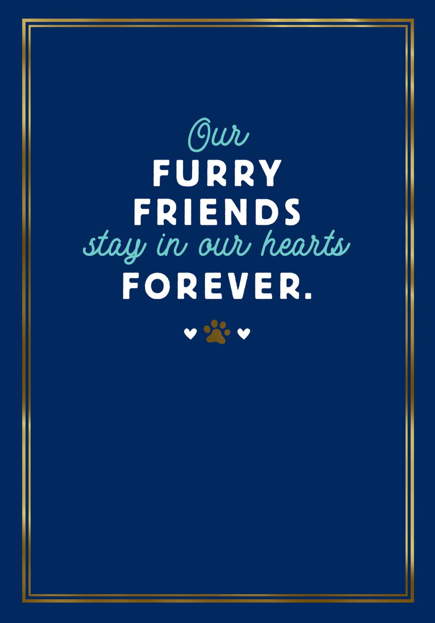 Furry Friends Loss of Pet Sympathy Card