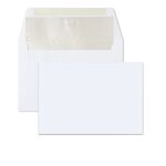 White Envelopes Pearl Foil Lining