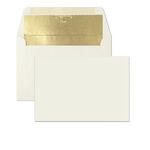 Ivory Envelopes Gold Foil Lining
