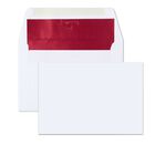 White Envelopes Red Foil Lining